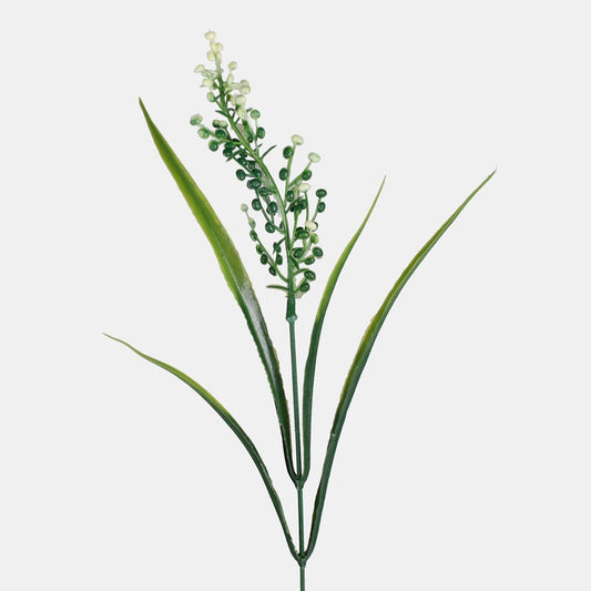 Koristeellinen oksa kerma/vihreä - Tekokukat.fi