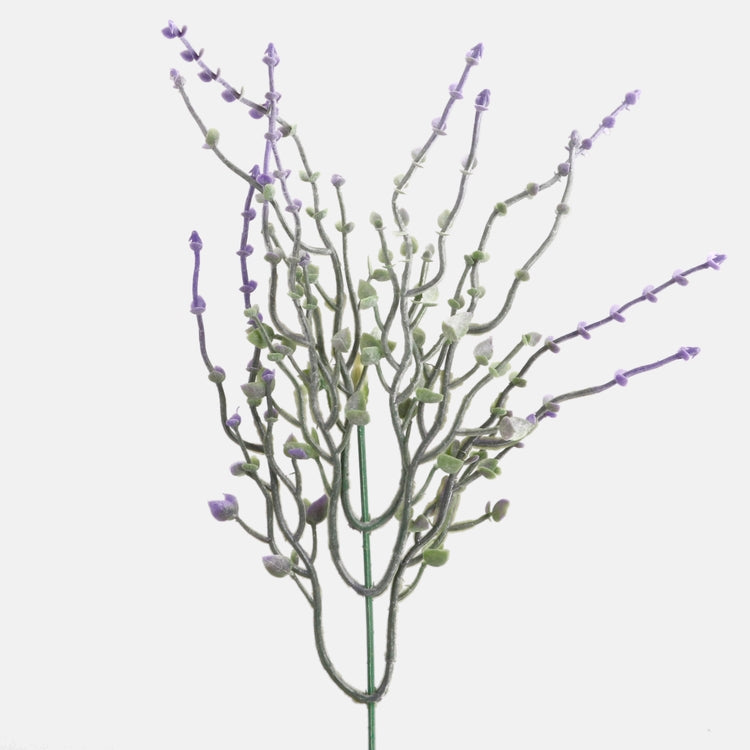 Koristeellinen oksa vihreä/lila - Tekokukat.fi