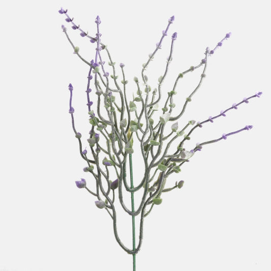 Koristeellinen oksa vihreä/lila - Tekokukat.fi