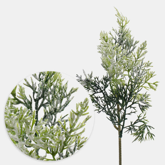 Lumen peittämä katajanoksa 43 cm vihreä/valkoinen - Tekokukat.fi