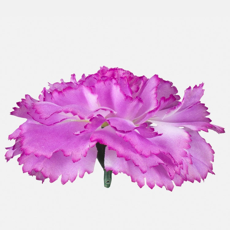 Neilikka Kermanvärinen/violetti reuna - Tekokukat.fi