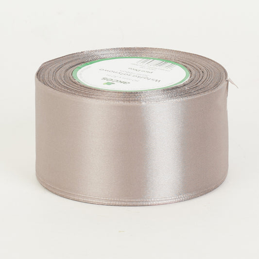 Harmaa beige koristenauha, satiini, 50 mm