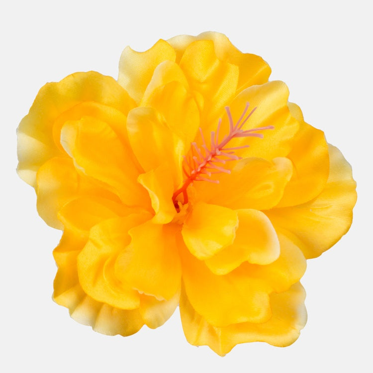 Satiinihibiscus Keltainen - Tekokukat.fi