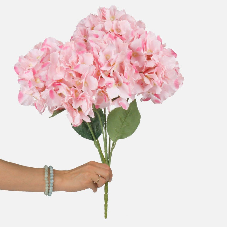Hortensia x 5 Vaaleanpunainen - Tekokukat.fi