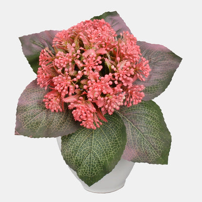 Hortensia tekokukkakimppu vaaleanpunainen