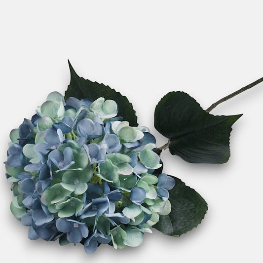 Hortensia tekokukka vaaleanvihreä/sininen - Tekokukat.fi