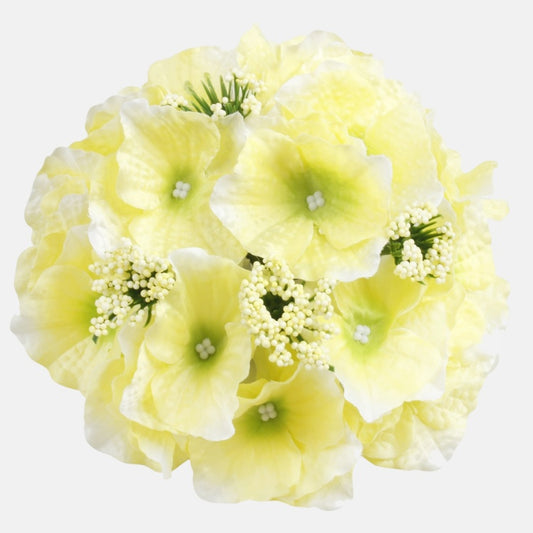 Hortensia Keltainen/vihreä - Tekokukat.fi