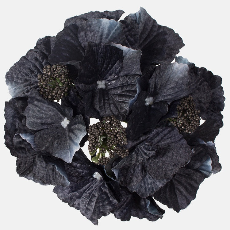 Musta hortensia tekokukkapää Ø16 cm - Tekokukat