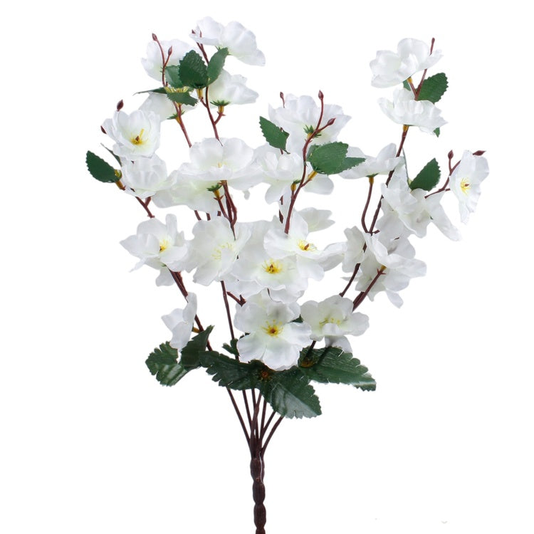 Omenapuu x 7 tekokukkakimppu kermainen - Tekokukat.fi