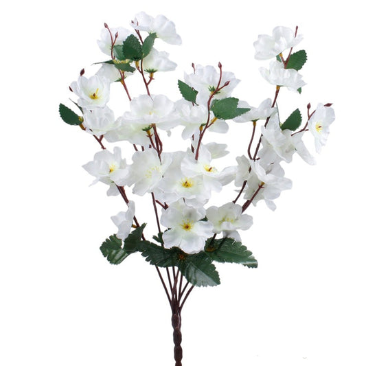 Omenapuu x 7 tekokukkakimppu kermainen - Tekokukat.fi