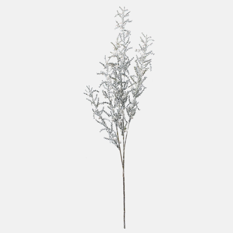 Metallinen kataja hopea - Tekokukat.fi