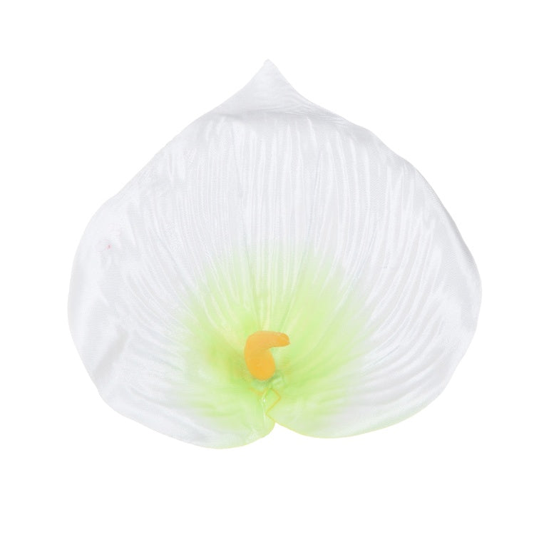 Satiini calla Valkoinen/vihreä - Tekokukat.fi