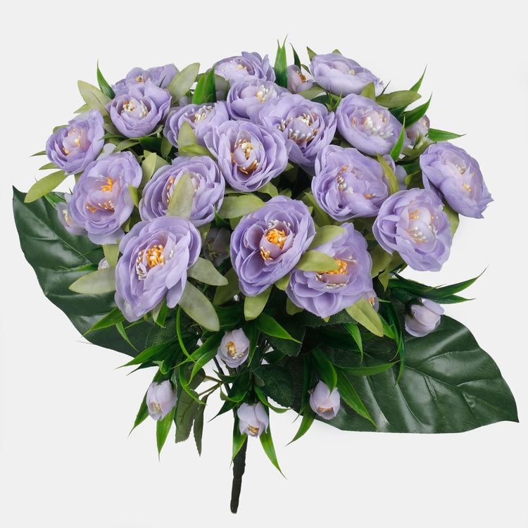 Camellia pensas x 18 tekokukkakimppu syksyinen lila - Tekokukat.fi