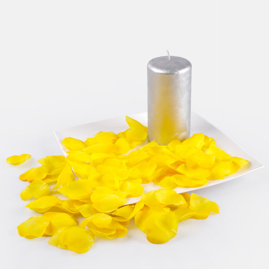 Keltainen ruusu – koristeterälehdet, 5 cm, 100 kpl / pussi
