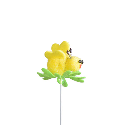 Keltainen sisustuskoriste, 23 cm, 12 kpl / pakkaus