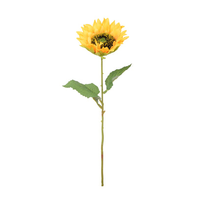 Keltainen tekoauringonkukan kukkavarsi, 40 cm