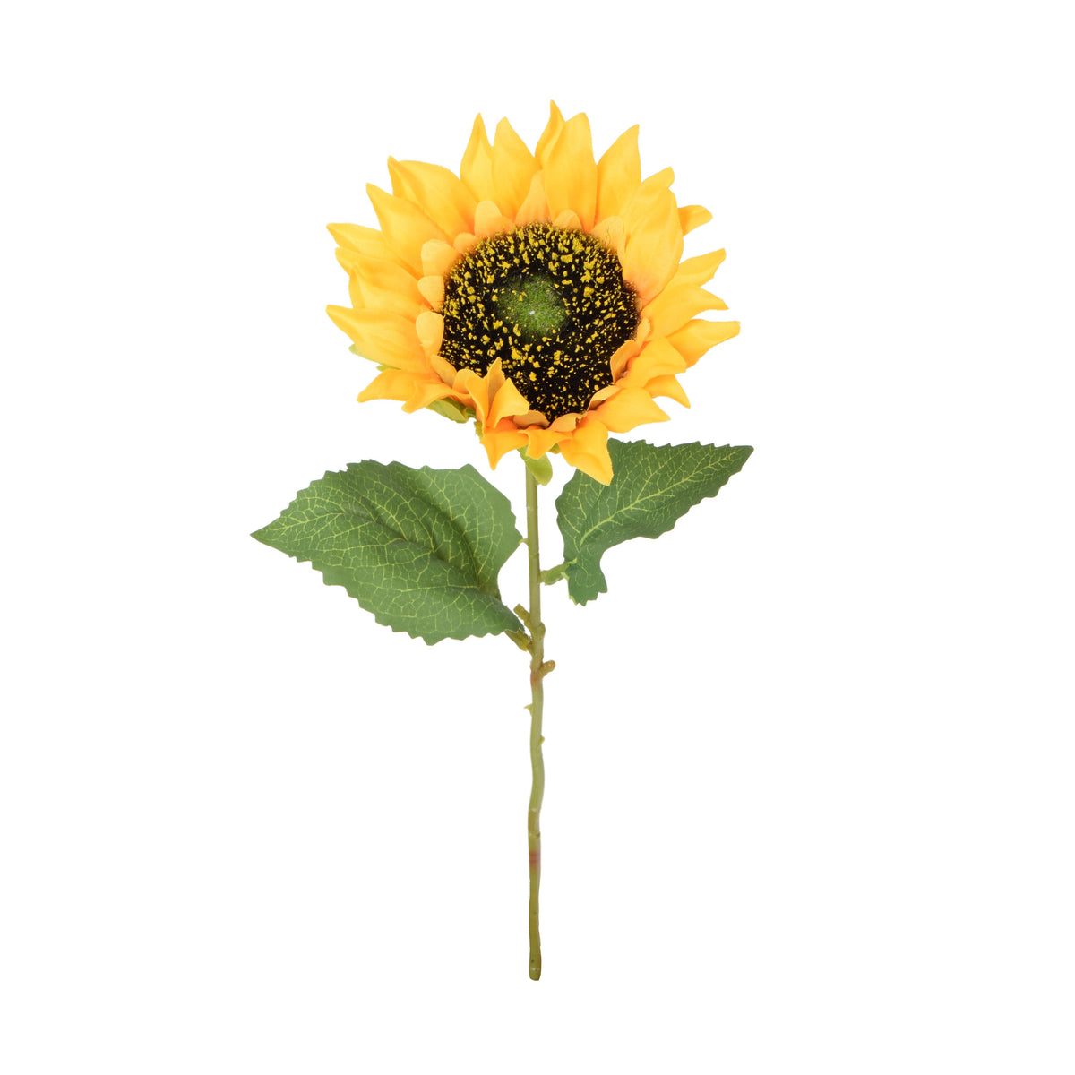 Keltainen tekoauringonkukan kukkavarsi, 40 cm