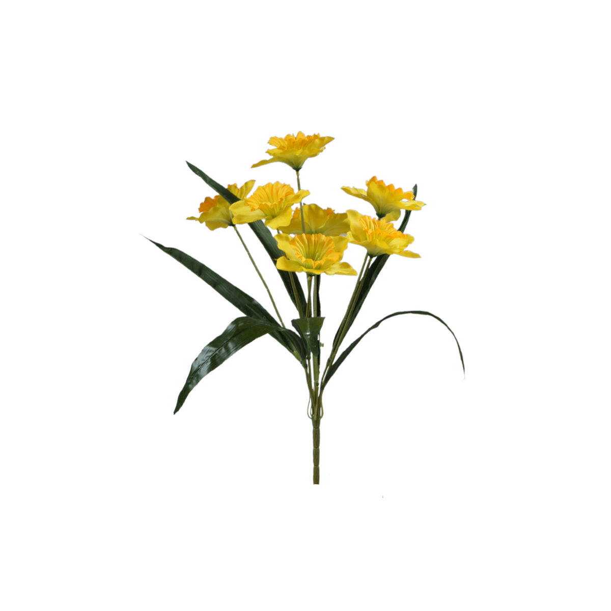Keltainen tekonarsissin kimppu, 51 cm