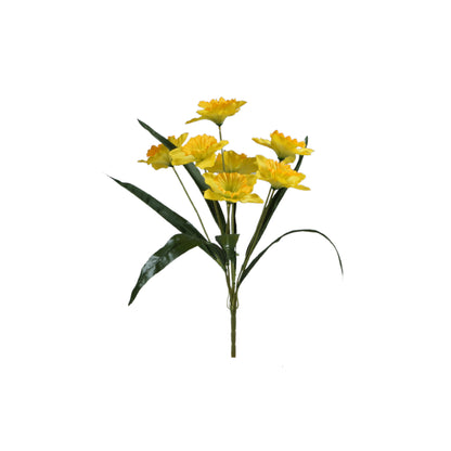 Keltainen tekonarsissin kimppu, 51 cm