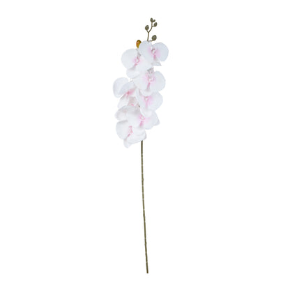 Kerma/vaalea/vaaleanpunainen tekoorkidean kukkavarsi, satiini, 92 cm
