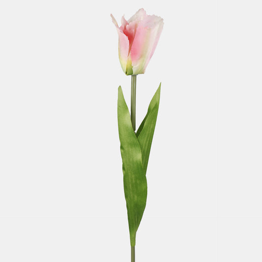 Kerma/vaalea/vaaleanpunainen tekotulppaanin kukkavarsi, 53 cm