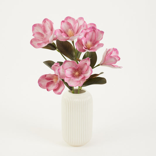 Kerma/vaaleanpunainen magnolia – tekokukkakimppu, 55 cm