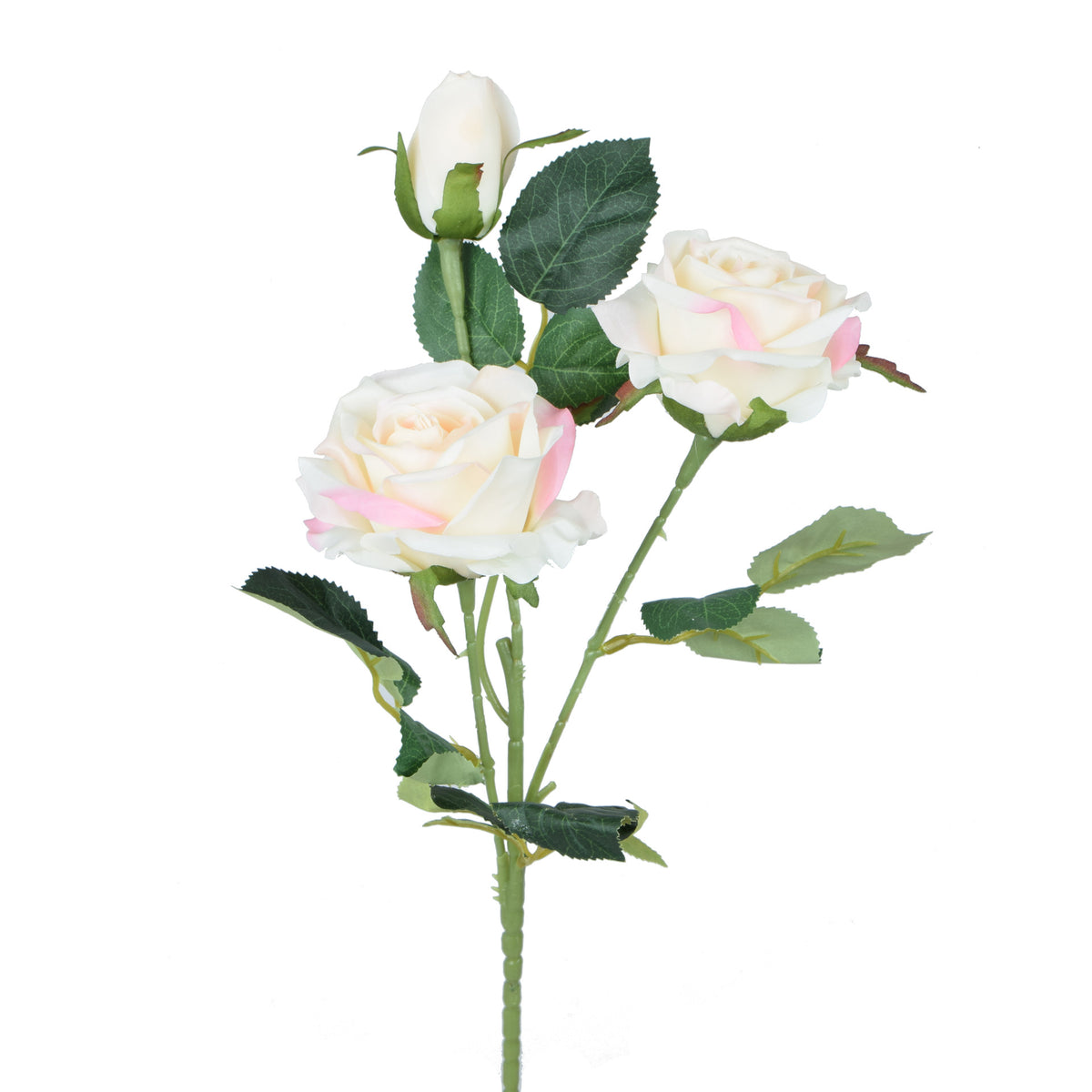 Kerma/vaaleanpunainen tekoruusun kukkavarsi, 58 cm