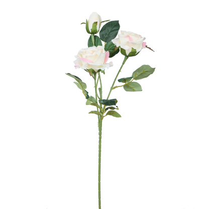 Kerma/vaaleanpunainen tekoruusun kukkavarsi, 58 cm