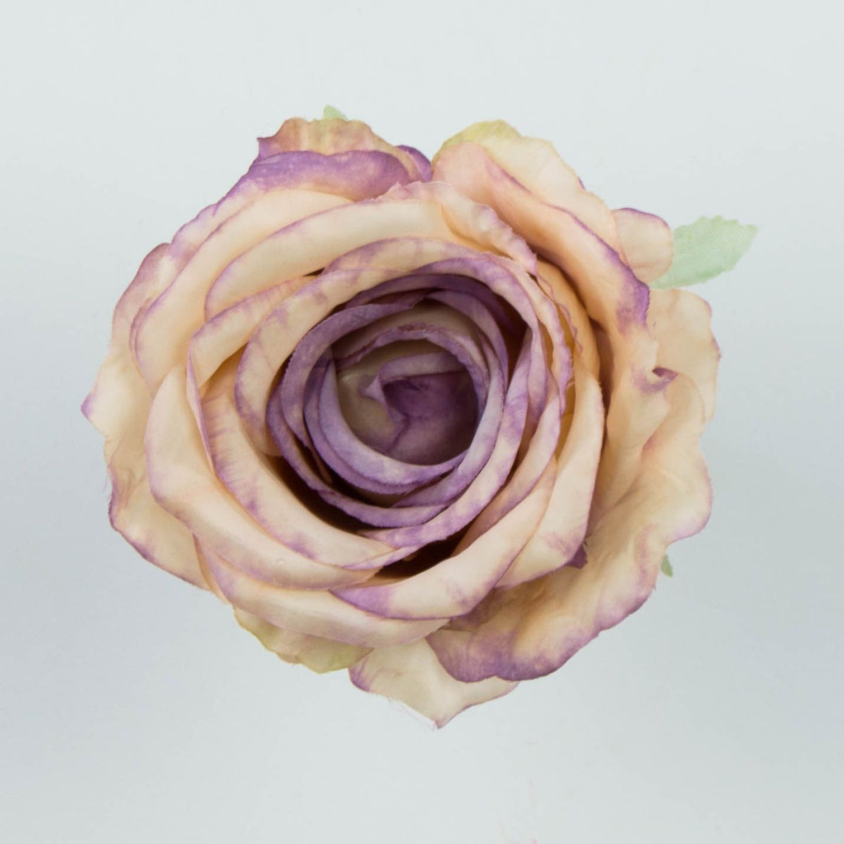 Kerma/violetti tekoruusun kukkapää, 9 cm