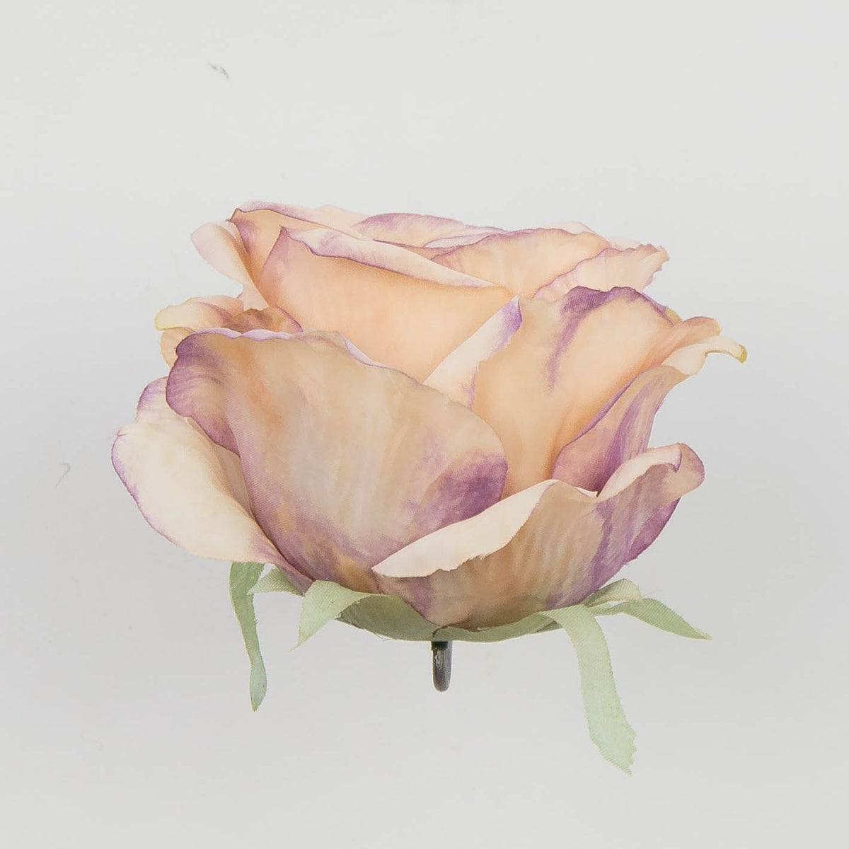 Kerma/violetti tekoruusun kukkapää, 9 cm