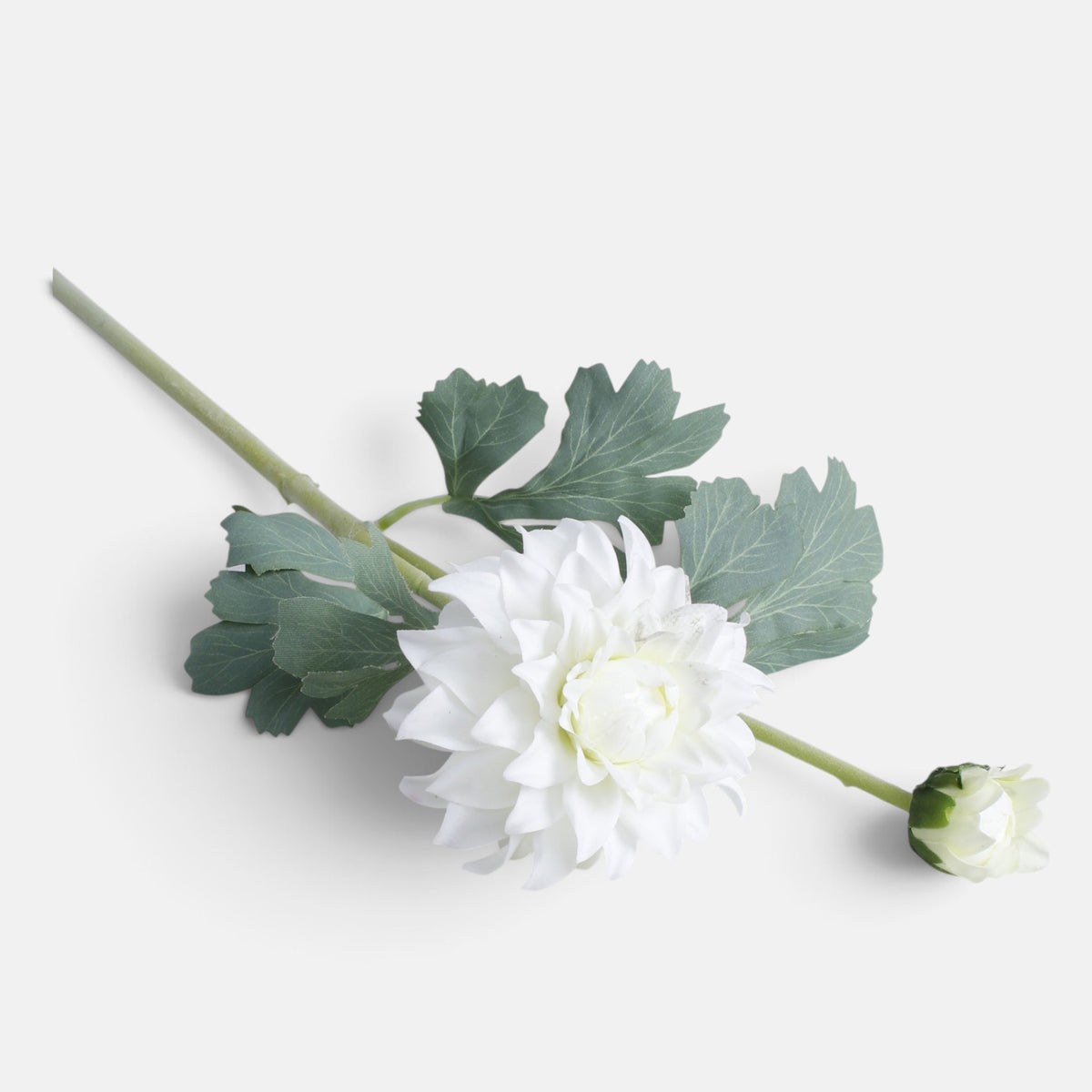 Kermanvärinen tekodaalian kukkavarsi, kumipinta, 62 cm