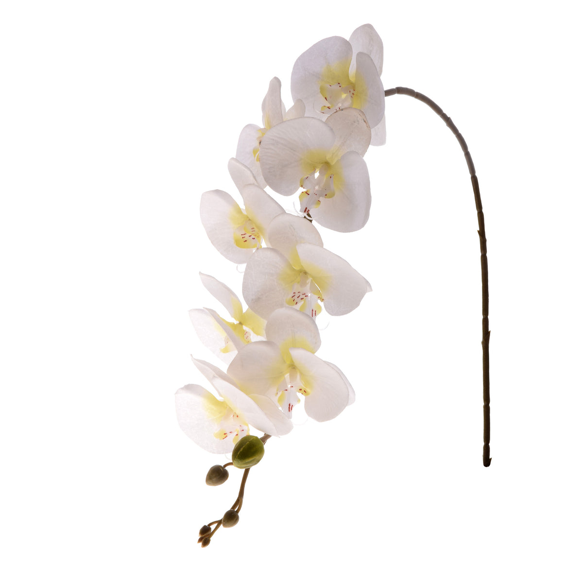 Kermanvärinen tekoorkidean kukkavarsi, satiini, 92 cm
