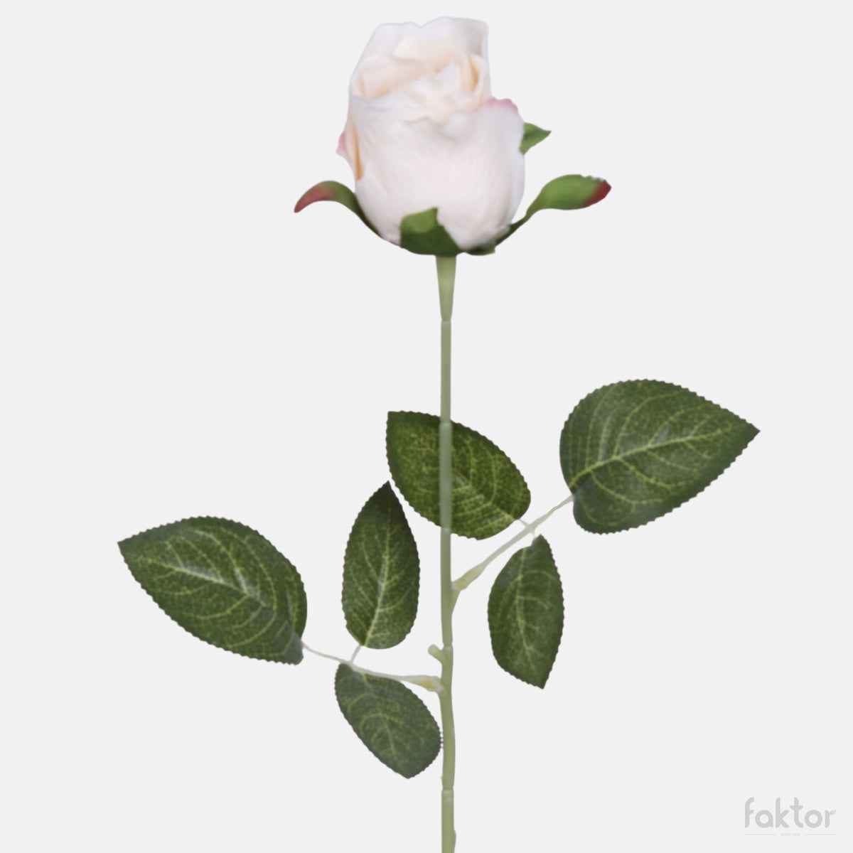 Kermanvärinen tekoruusun kukkavarsi, 45 cm