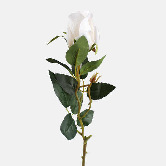 Kermanvärinen tekoruusun kukkavarsi, 66 cm
