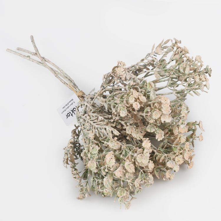 Helichrysum-kimppu tekokukkakimppu kermainen