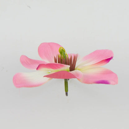 Koralli/violetti magnolia – tekokukkapää, 4 cm, 24 kpl