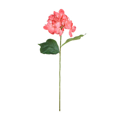 Korallinvärinen tekohortensian kukkavarsi, 60 cm