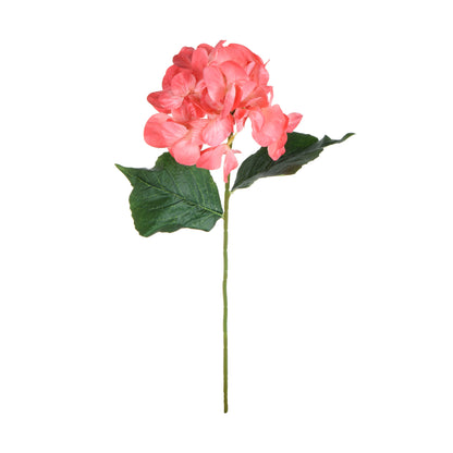 Korallinvärinen tekohortensian kukkavarsi, 60 cm