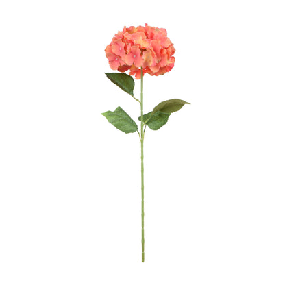 Korallinvärinen tekohortensian kukkavarsi, 80 cm