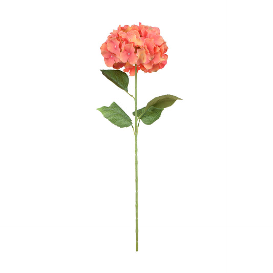 Korallinvärinen tekohortensian kukkavarsi, 80 cm