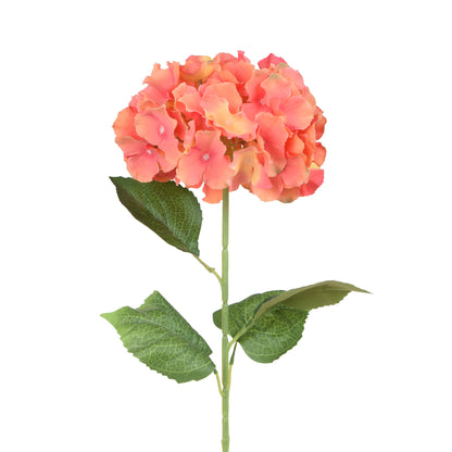 Korallinvärinen tekohortensian kukkavarsi, 80 cm