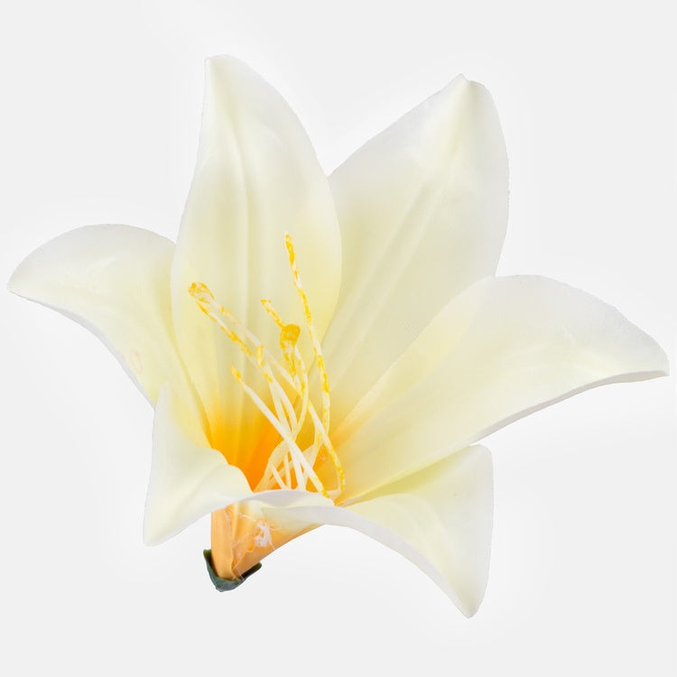 Satiini lilja Lt. Keltainen/oranssi - Tekokukat.fi