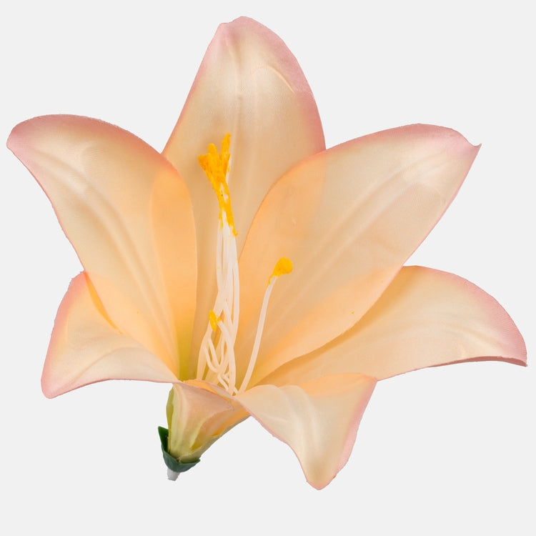 Satiini lilja Persikka - Tekokukat.fi