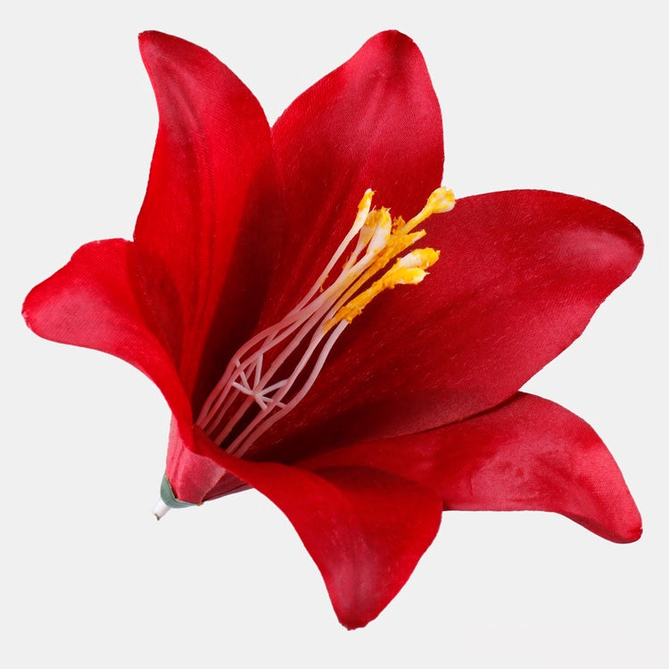 Satiini lilja Punainen/Musta - Tekokukat.fi