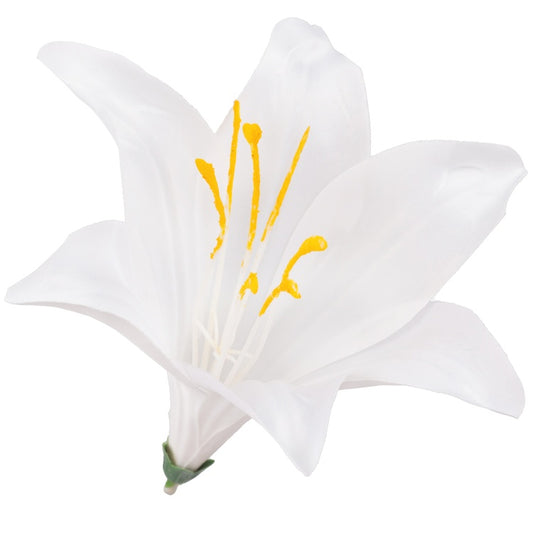 Satiini lilja Puhdas valkoinen - Tekokukat.fi