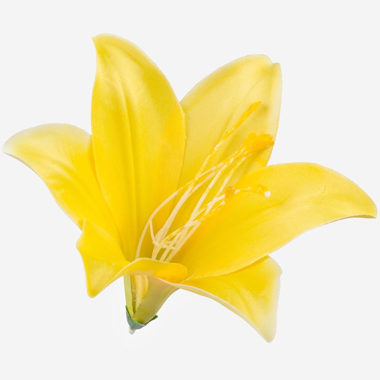 Satiini lilja Keltainen - Tekokukat.fi