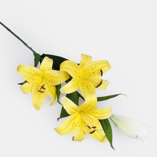 Lilja x 3 Keltainen - Tekokukat.fi