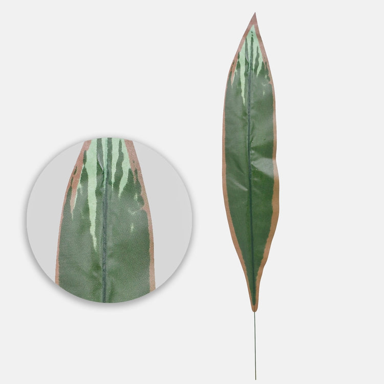 Dracaenan lehti dk. vihreä/punainen reuna - Tekokukat.fi