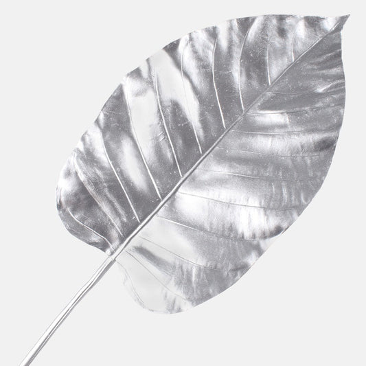 Metallinen hostan lehti hopea - Tekokukat.fi
