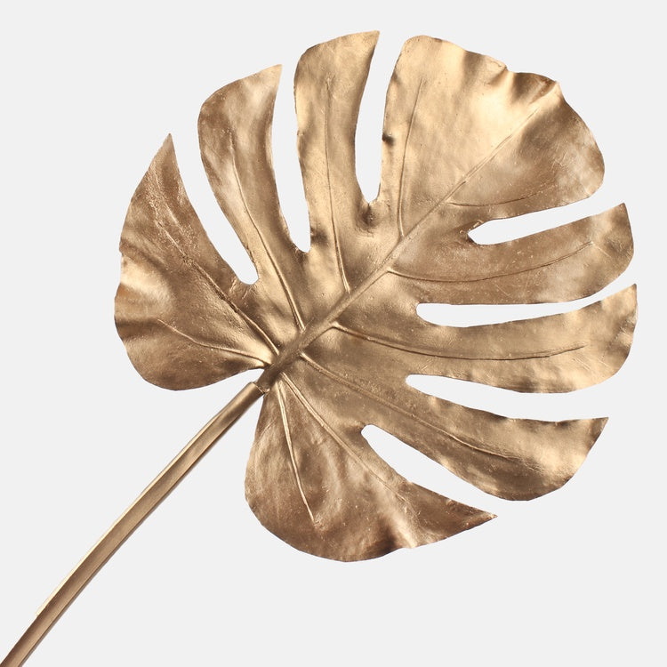Metallinen monsteran lehti kulta - Tekokukat.fi